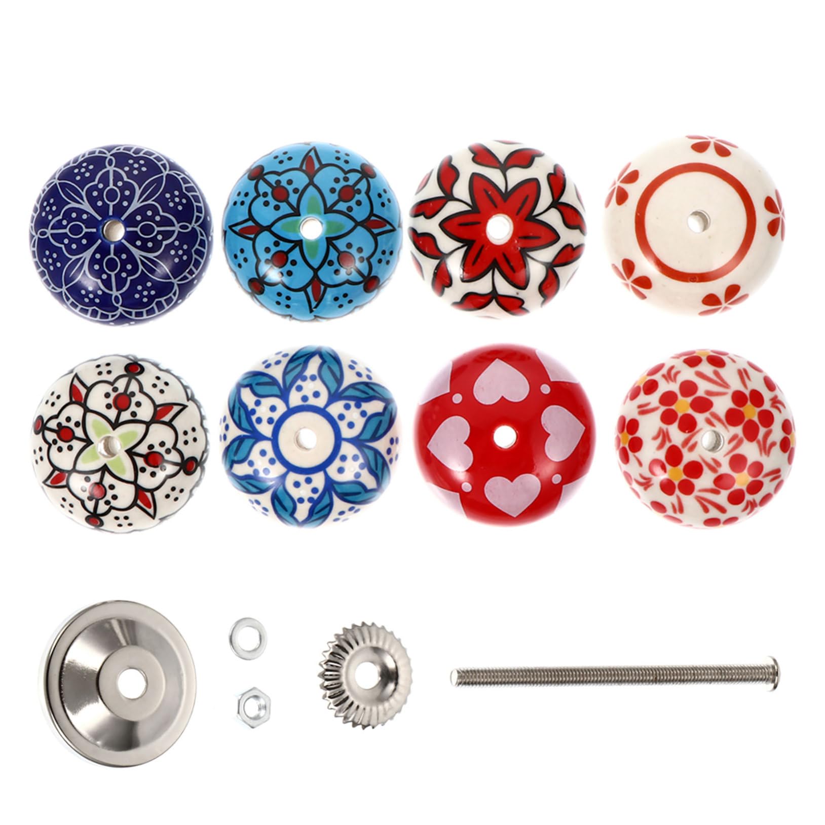 EXCEART Pomelli in Ceramica per Mobili Set da 8 Pezzi per Cassetti | Tavolo da Toeletta e Armadio, Installazione Semplice, per Rinnovare Casa e Interni Colore Casuale
