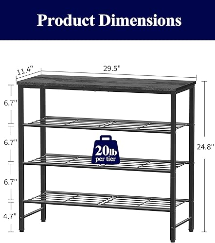 Miniatura 2 de Kitsure Zapatero para armario, organizador de zapatos con patas niveladoras, resistente y resistente al óxido, almacenamiento de zapatos para