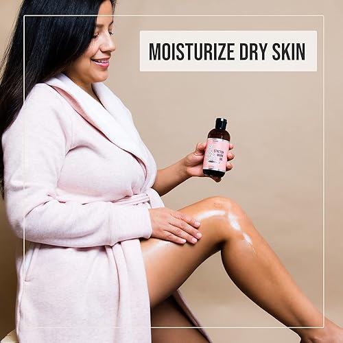 Miniatura 4 de Aceite de estrías para el embarazo aceite de vientre 100 natural para el embarazo con aceite de manteca de cacao aceite de almendras para la piel