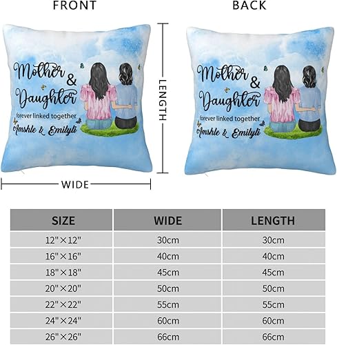 Miniatura 4 de Amabery Fundas de almohada con estampado personalizado para madres y niños, regalo para niños, mamá, esposa, abuela y abuela