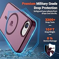 Vista 1612 de SUPFINE Funda magnética para iPhone 11 (compatible con MagSafe) (protección contra caídas de grado militar), translúcida mate a prueba de golpes