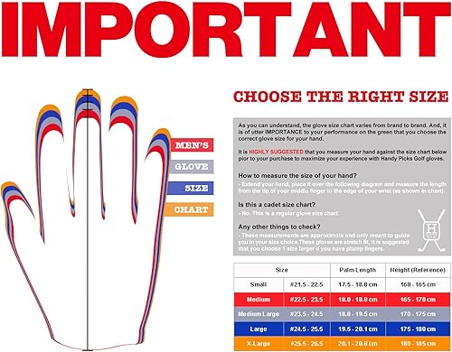 Miniatura 4 de Guantes de golf para hombre Handy Picks, cuero sintético japonés premium, ajuste elástico, durabilidad y transpirabilidad mejoradas