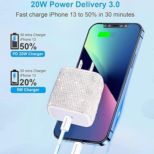 Miniatura 2 de Cargador USB C, bloque de carga rápida PD 20 W, tipo C, para pared, compatible con iPhone 13/13 Mini/13 Pro/13 Pro Max/12 Pro Max/SE/11, Pixel,