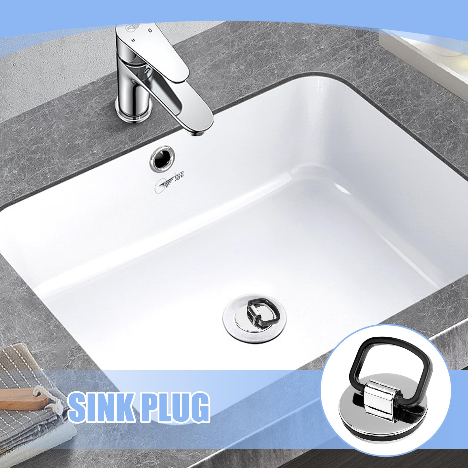 Tappo cromato per lavello con catena per cucina o bagno, 45 mm, con sfera e catena a forma di gancio a S, in acciaio inossidabile, 450 mm (45 mm