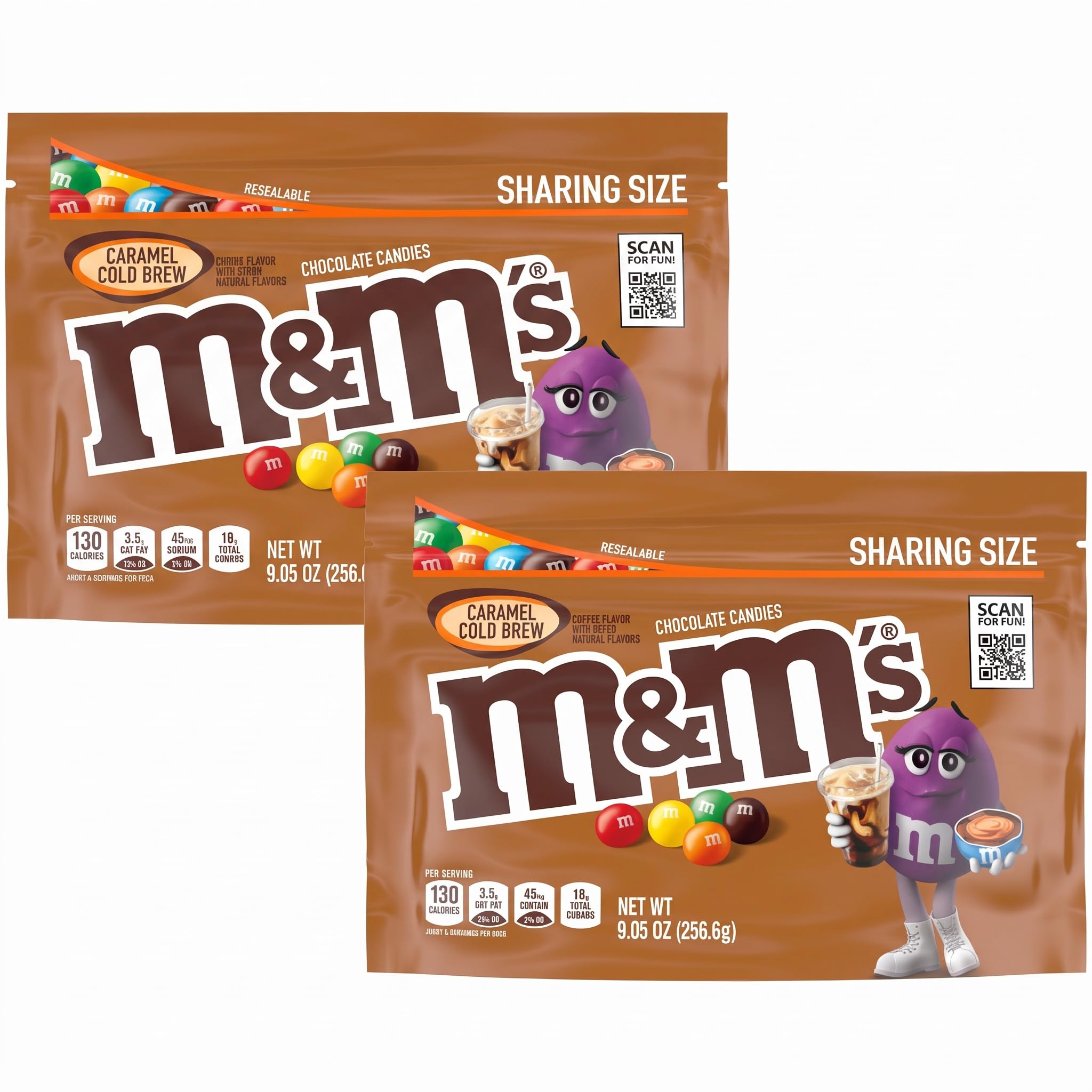 Caramel Cold Brew Chocolate Candy by M&M's – 9.05 Ounce (Pack of 16)