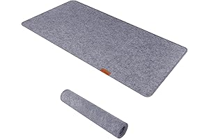 Large Felt Desk Protective Pad: 32''X16'' Non-slip Desk Mat