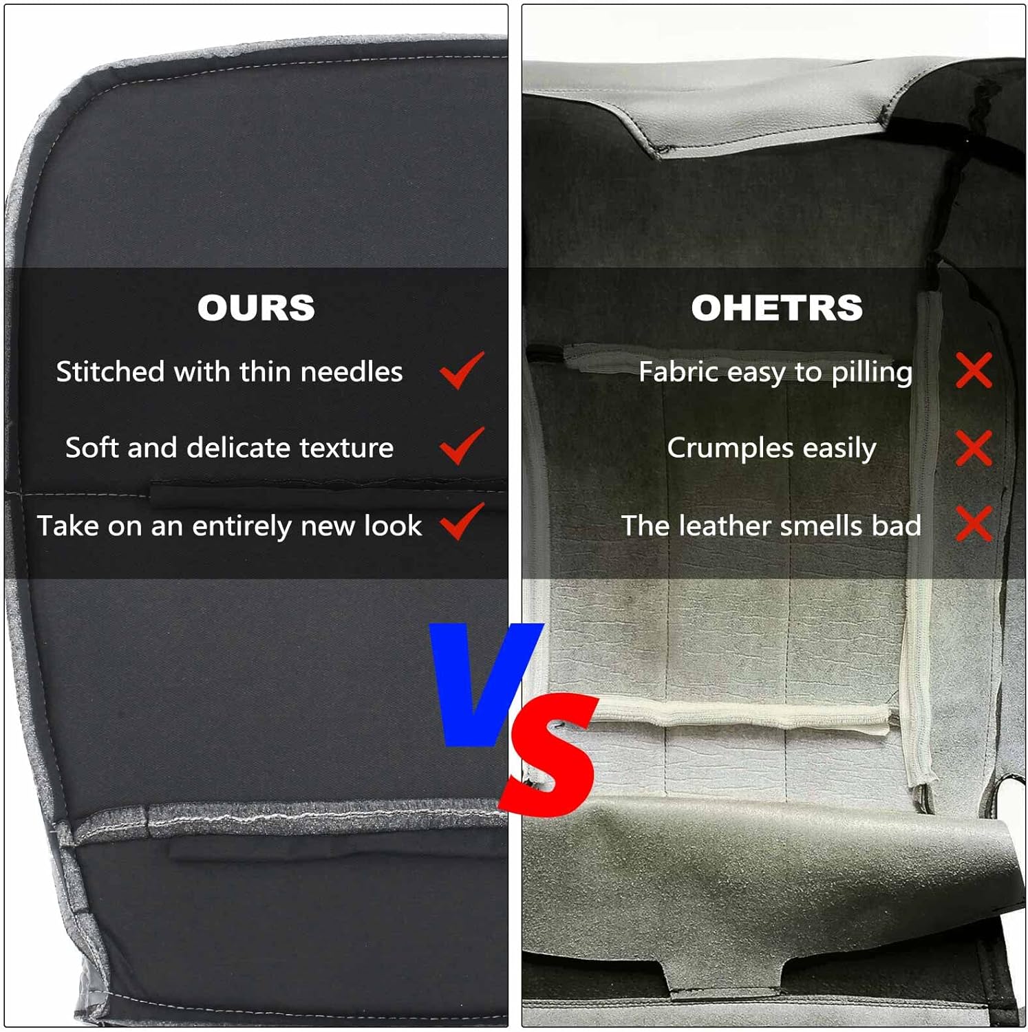 A-Premium Front Driver Car Seat Cover Compatible with GMC W4500 Forward 1998-2006 Isuzu NPR NQR 1995-2006 NRR 2005-2006 NPR-HD 1999-2006 Dark Gray