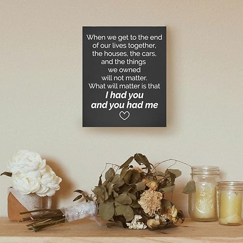 Miniatura 6 de Regalos para parejas letrero de madera con texto en inglés When We Get to the End of Our Lives Together, regalo romántico para marido o esposa,