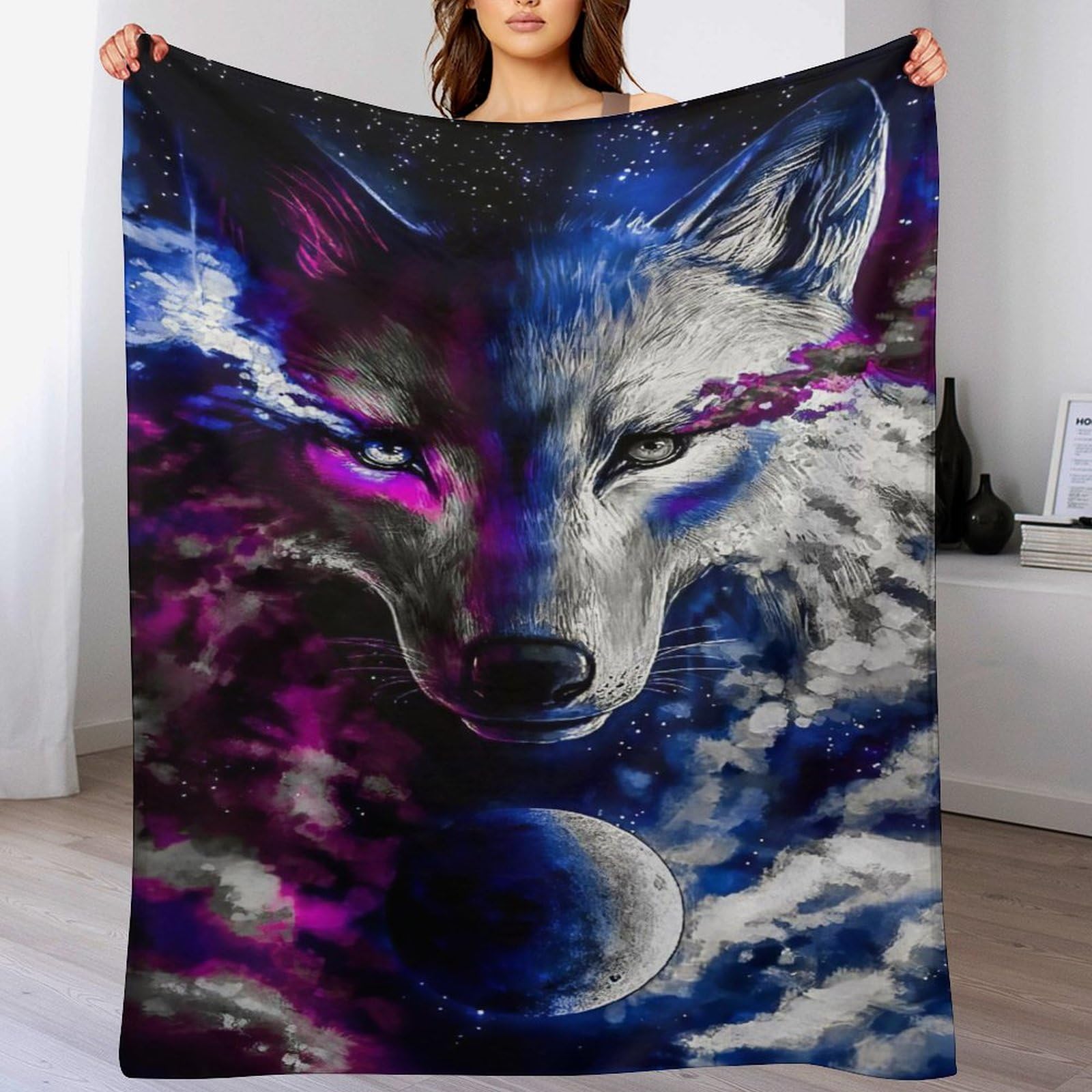 Couverture lit loup en flanelle pour vos soirées cocooning sur le canapé