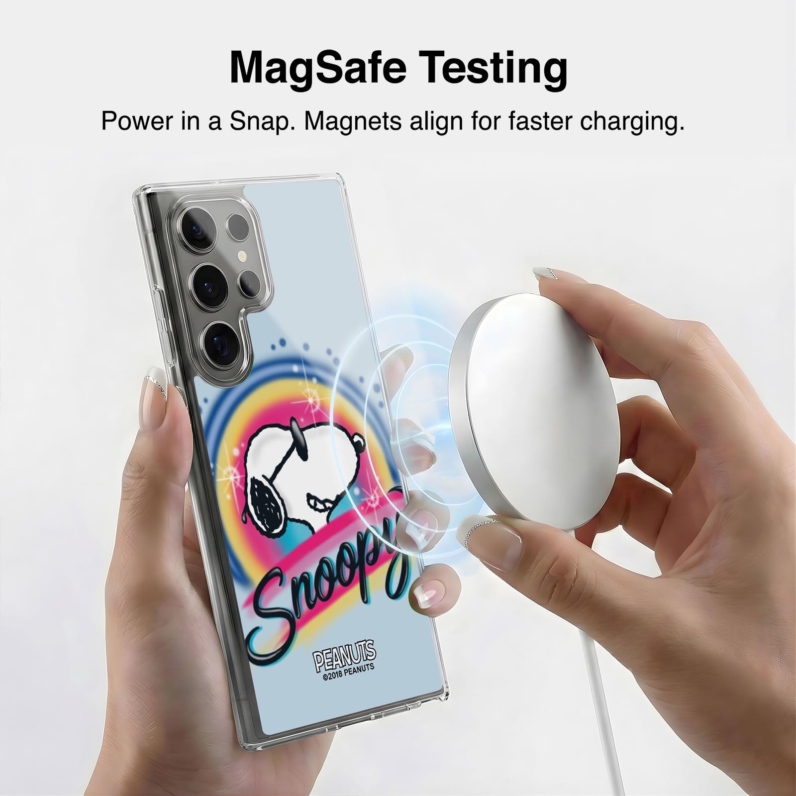 Head Case Designs Licenza Ufficiale Peanuts Colourful Sunglasses Snoopy Passeggiata Aerografata Custodia in Gel [Grado Militare] Compatibile con Samsung Galaxy S24 Ultra 5G E Compatibile con MagSafe