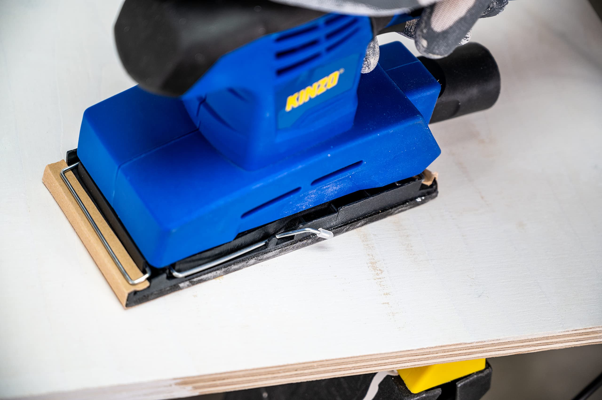 Kinzo Smerigliatrice – 230 V – Blu – Lavorazione del legno – Levigatrice orbitale