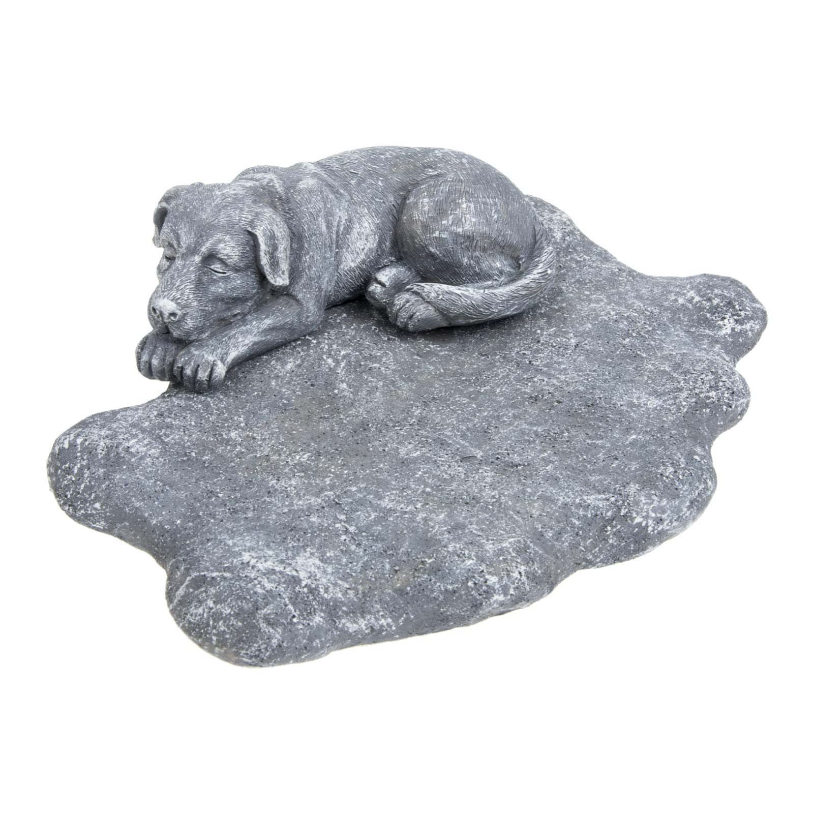 Pierres commémoratives animaux dans le jardin statue chien