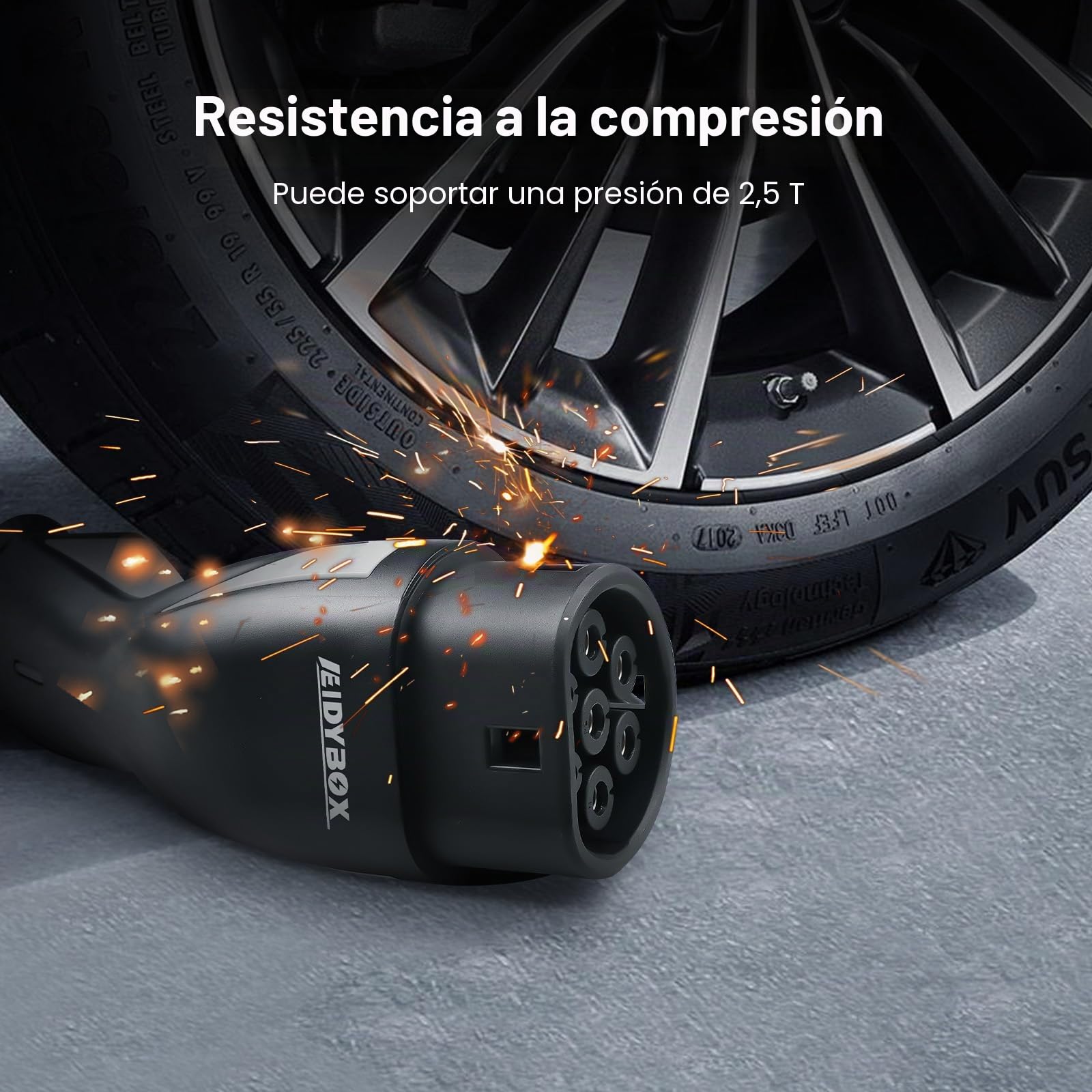 Cable de Carga EV Tipo 2 Cable Carga Coche Electrico Trifasico 32A 22KW 10M, con Bolsa, Compatible con el Model S/3/X/Y, ID.3, i3, Leaf, EQC, I-Pace, E-Tron