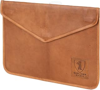 Berliner Bags Funda de piel vintage para laptop, funda para ordenador portátil, color marrón, 13-14 pulgadas, 13inch