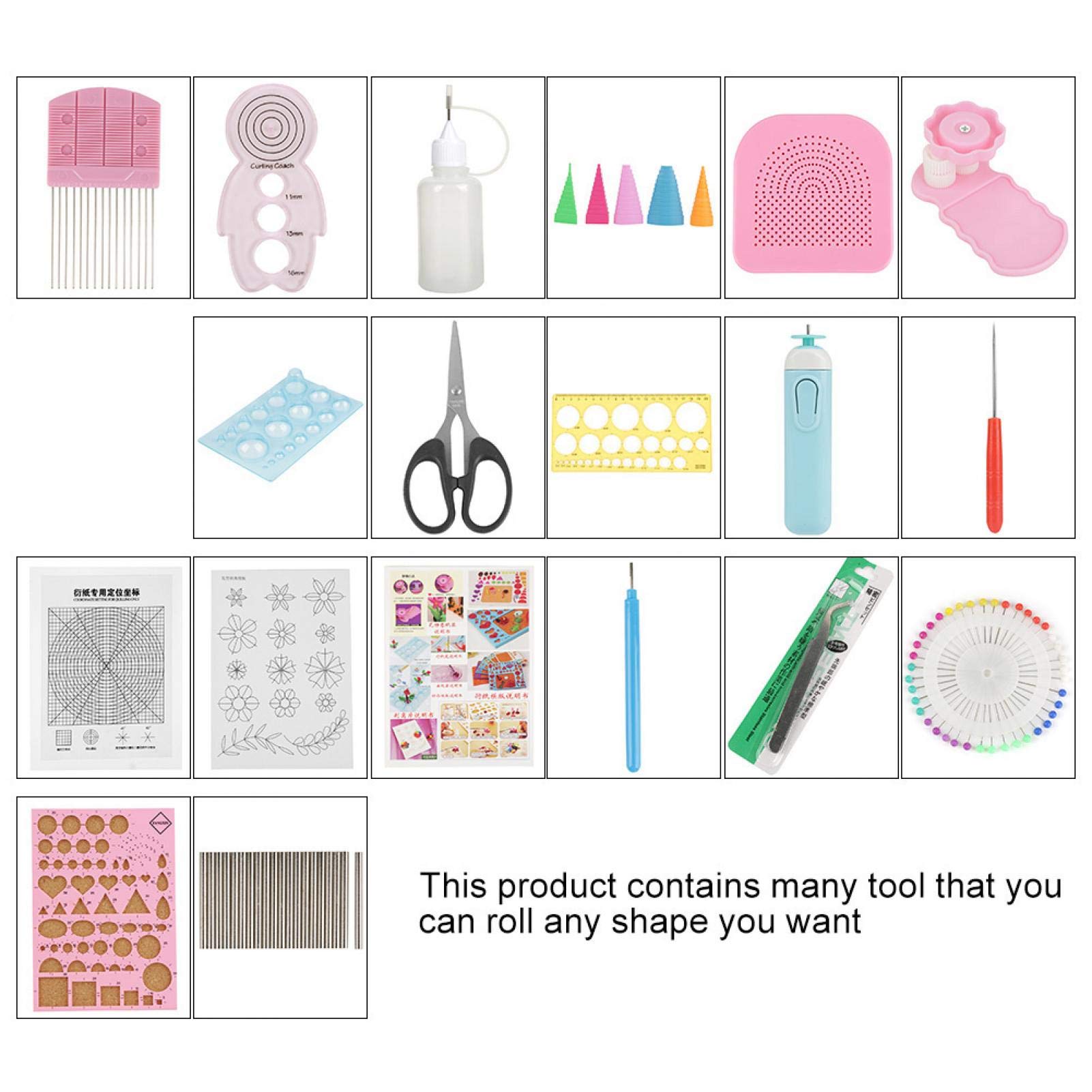 Quilling Tool Set With Paper & Storage Box - Complete DIY Paper Craft Kit For Beginners & Adults