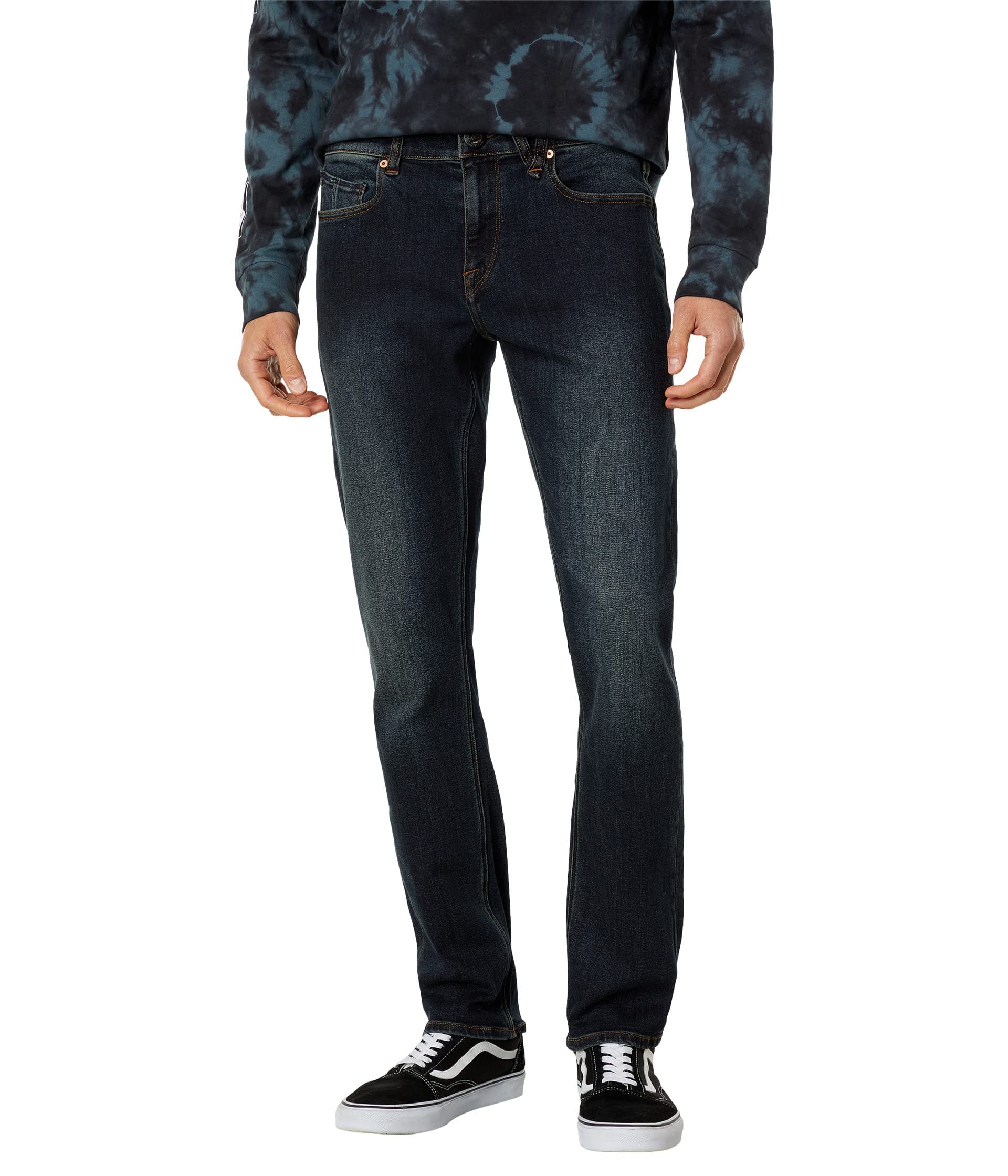 VolcomMen's Vorta Slim Fit Vintage Blue Jeans 38x30