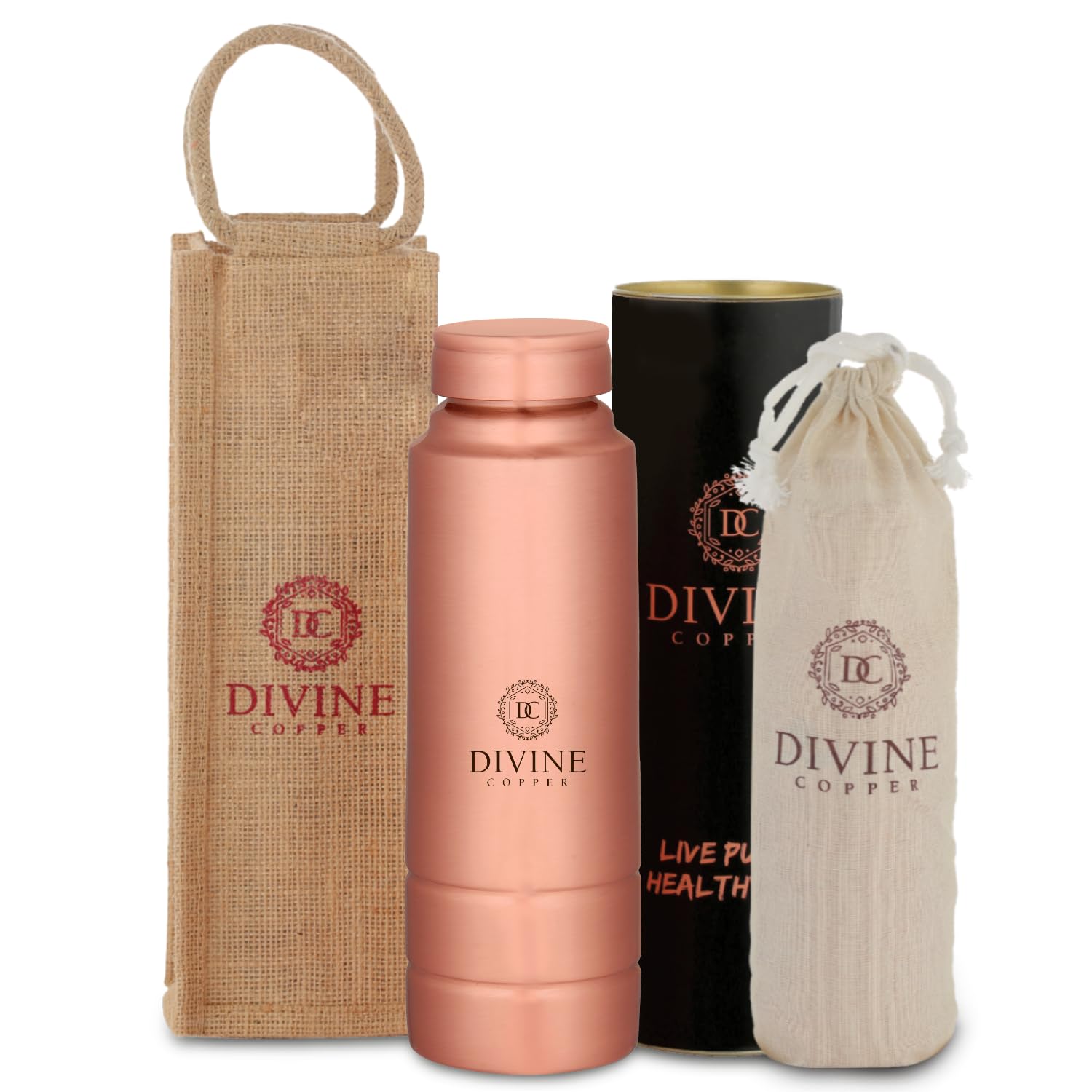 Divine copper King Premium Copper Water Bottle, 99% Pure Copper, Antibacterial, Handcrafted, Best for Gifts, Easy to Clean, Leak-Proof (Regular Pack, King Natural Color) (B0DBR49H3V) Amazon Price History, Amazon Price Tracker