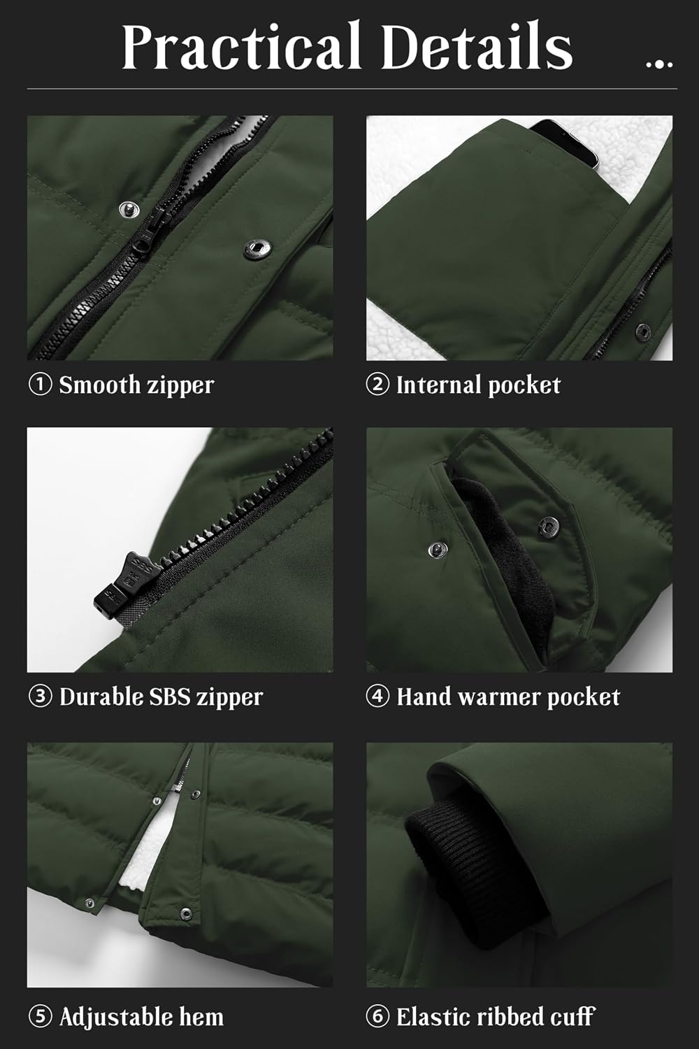 Pursky Men's Long Winter Coat Warm Sherpa Lined Quilted Puffer Jacket Waterproof Thicken Puffy Parka with Hood