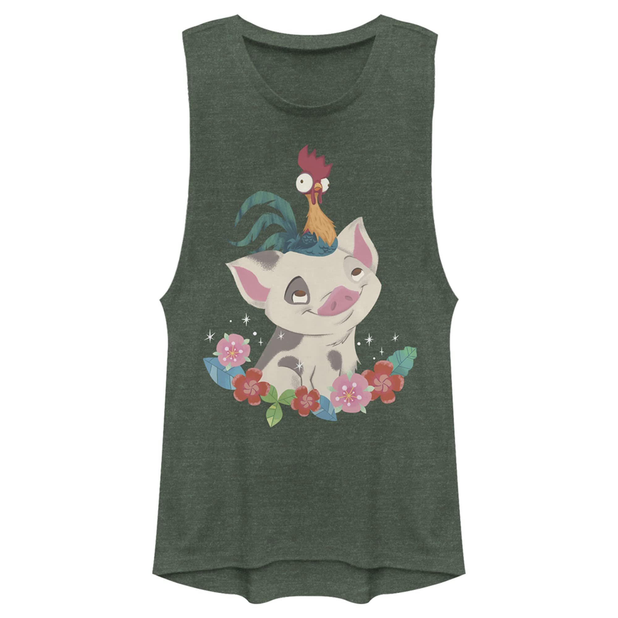 Junior's Moana Pua and HEI HEI Flowers Festival Muscle Tee