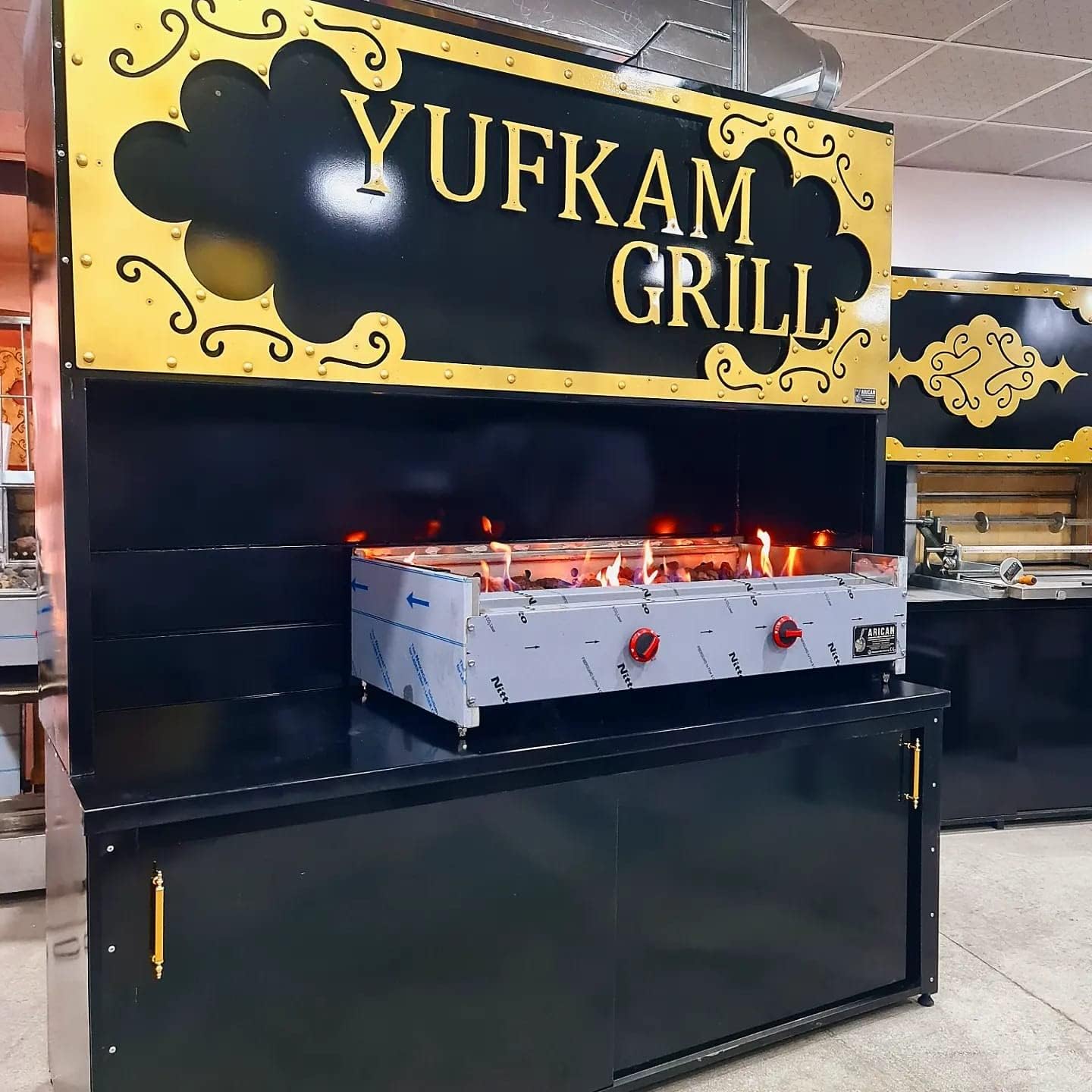 Gas and Lava Stone Grill Barbecue