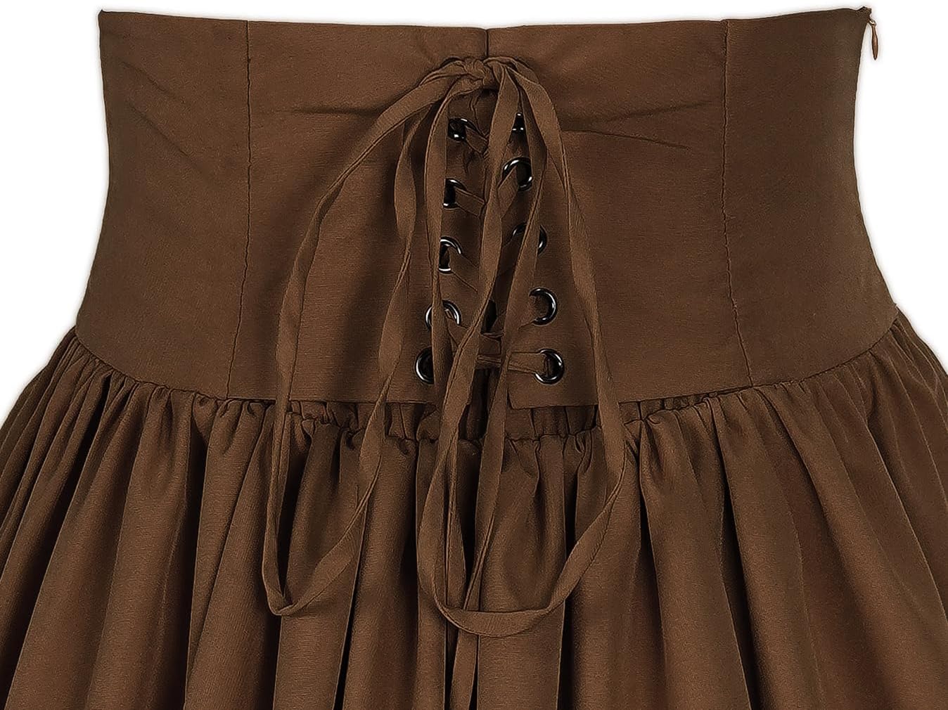 Women Victorian Skirt Medieval Renaissance Peasant Skirt Floor High Waisted Fluttering Long Skirt - Image 6