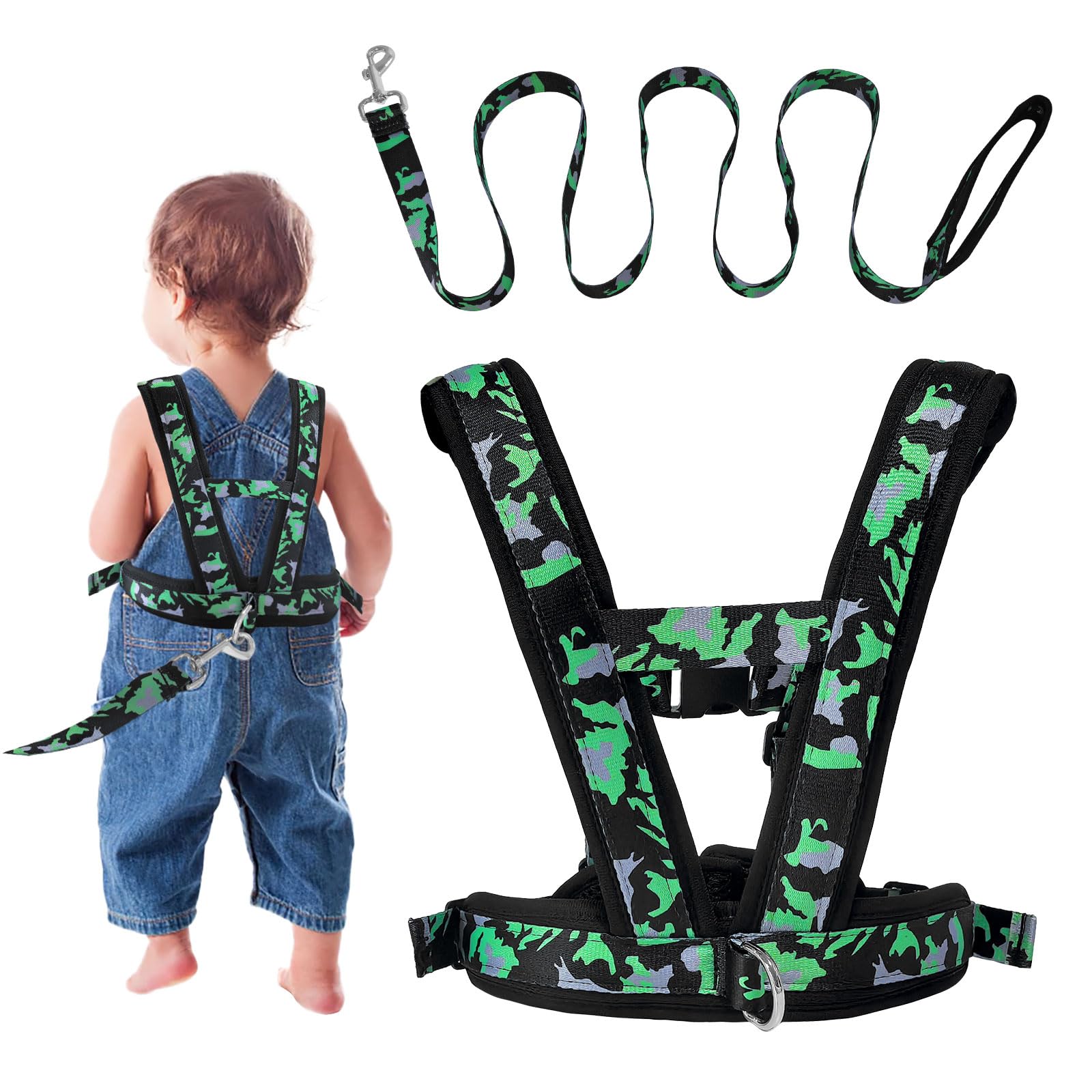 UIQVQIU Child Safety Walking Harness & Reins, Adjustable Harness with Leash for Children Playing Parent-Child Activities