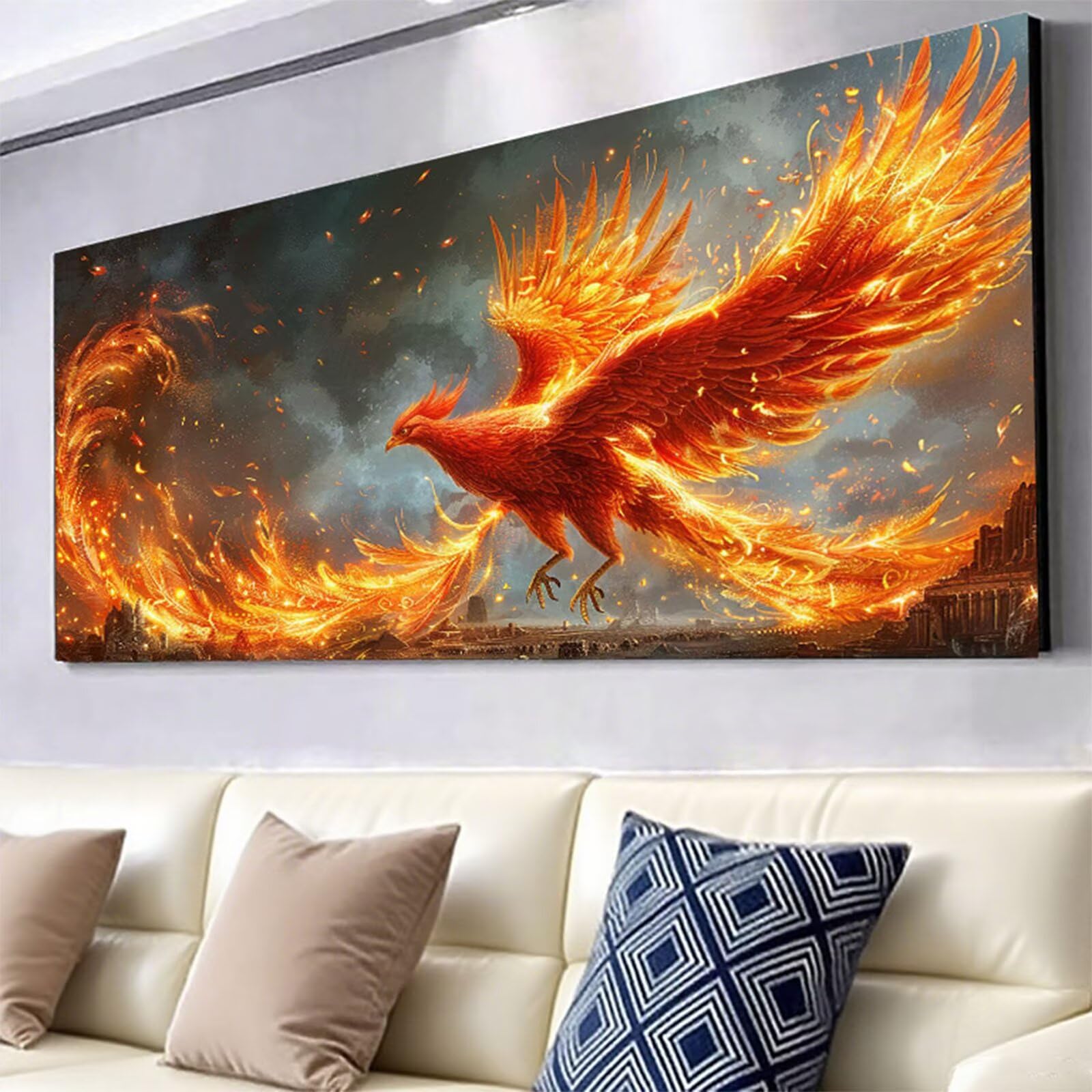 Diamentowe malowanie feniks malarstwo diamentowe dla dorosłych, 5D diamentowe rysunki pióro obrazy diamentowe, 90 x 200 cm diament sztuka haft krzyżykowy puzzle rzemiosło dziewczyna dekoracja ścienna