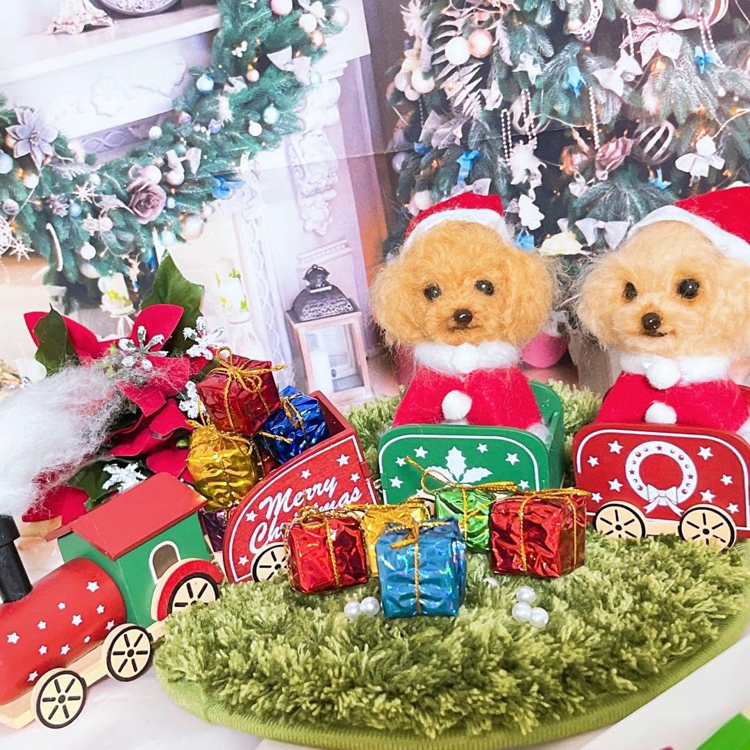 ⭐︎クリスマスドームトイプードル 羊毛フェルト⭐︎