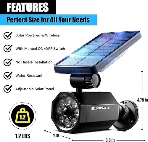 Miniatura 3 de Bell+Howell Bionic Spotlight - Luces solares LED originales para exteriores con sensor de movimiento, luces solares súper brillantes para