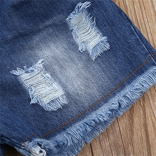 Miniatura 5 de Ropa de niña para niños pequeños, conjuntos cortos de algodón, abrigo casual, pantalones vaqueros, conjuntos de 2 piezas