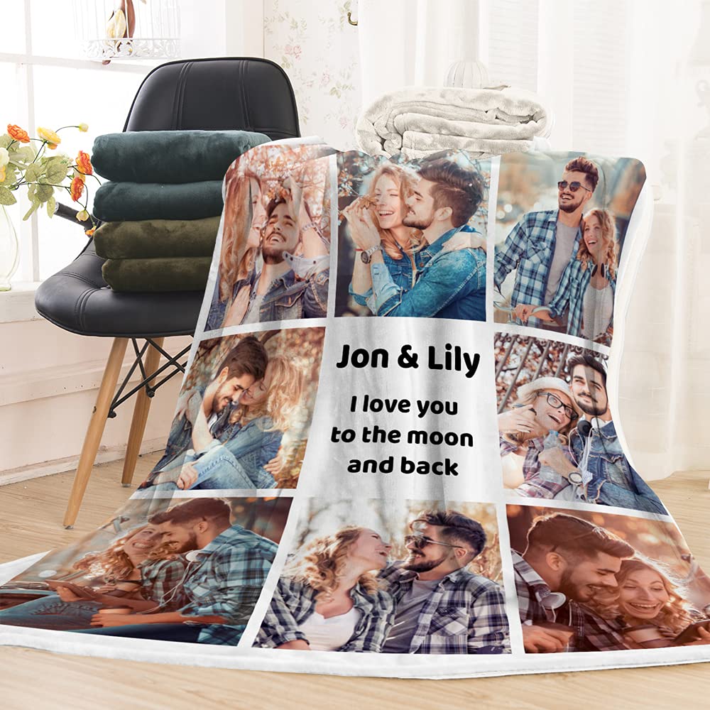 Coperta personalizzata per la famiglia – Coperta morbida personalizzata per genitori, amici o bambini, coperta personalizzata come miglior regalo per ricordi