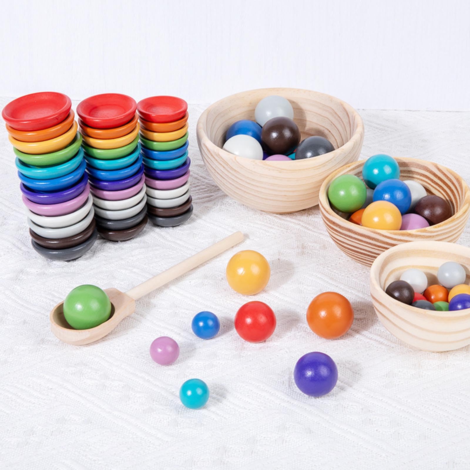 Zahlen und Farbübereinstimmungsspielzeug für, Lernspielzeug, Puzzle, Holz, Lernhilfen, Vorschulkinder, pädagogische Feinmotorik
