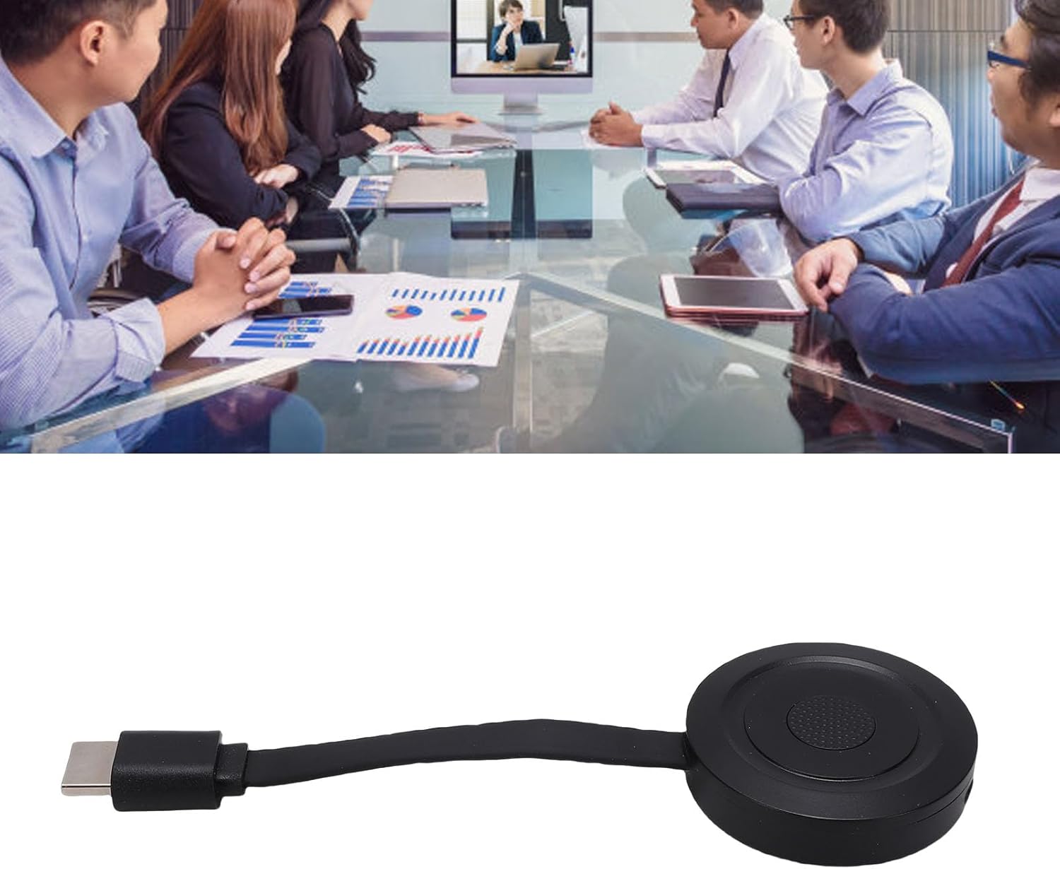 Zunate 4K Wireless Display Adapter 2.4G 5G WiFi Screen Mirroring Dongle, 4K 60Hz UHD Casting Receiver for TV Projector, Compatible with iOS Android, Miracast DLNA Support