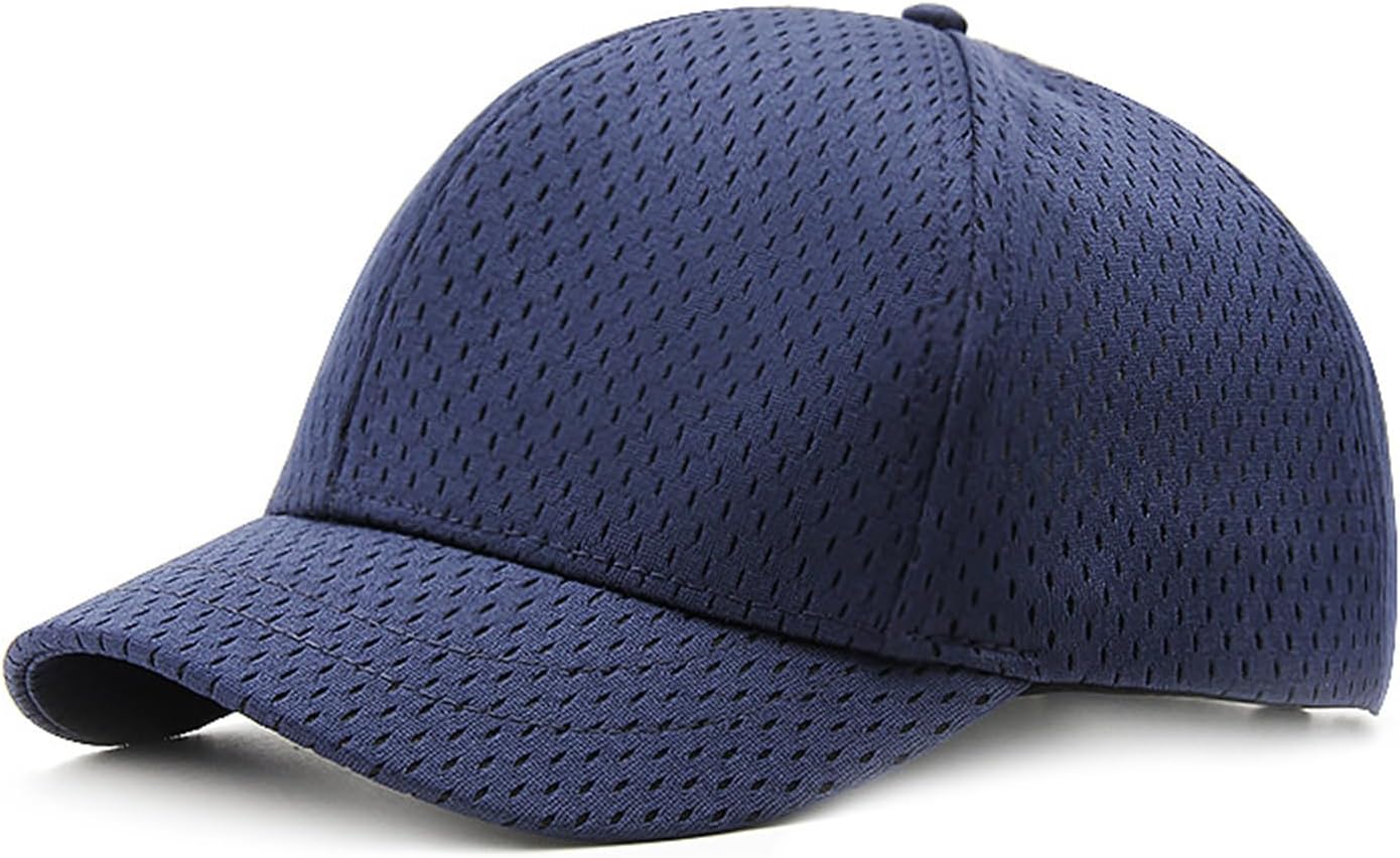 Short Brim Baseball Cap Mens Mesh Breathable Baseball Hats Short Bill Structured Adjustable Sun Hat Q0827 - Image 5