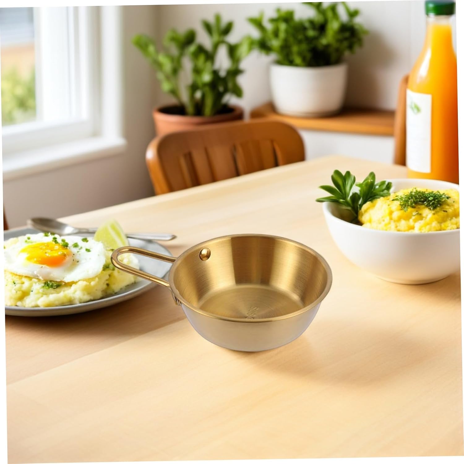 PRETYZOOM 3 Piece Stainless Steel Wine Bowls with Handles for Rice Wine image 4