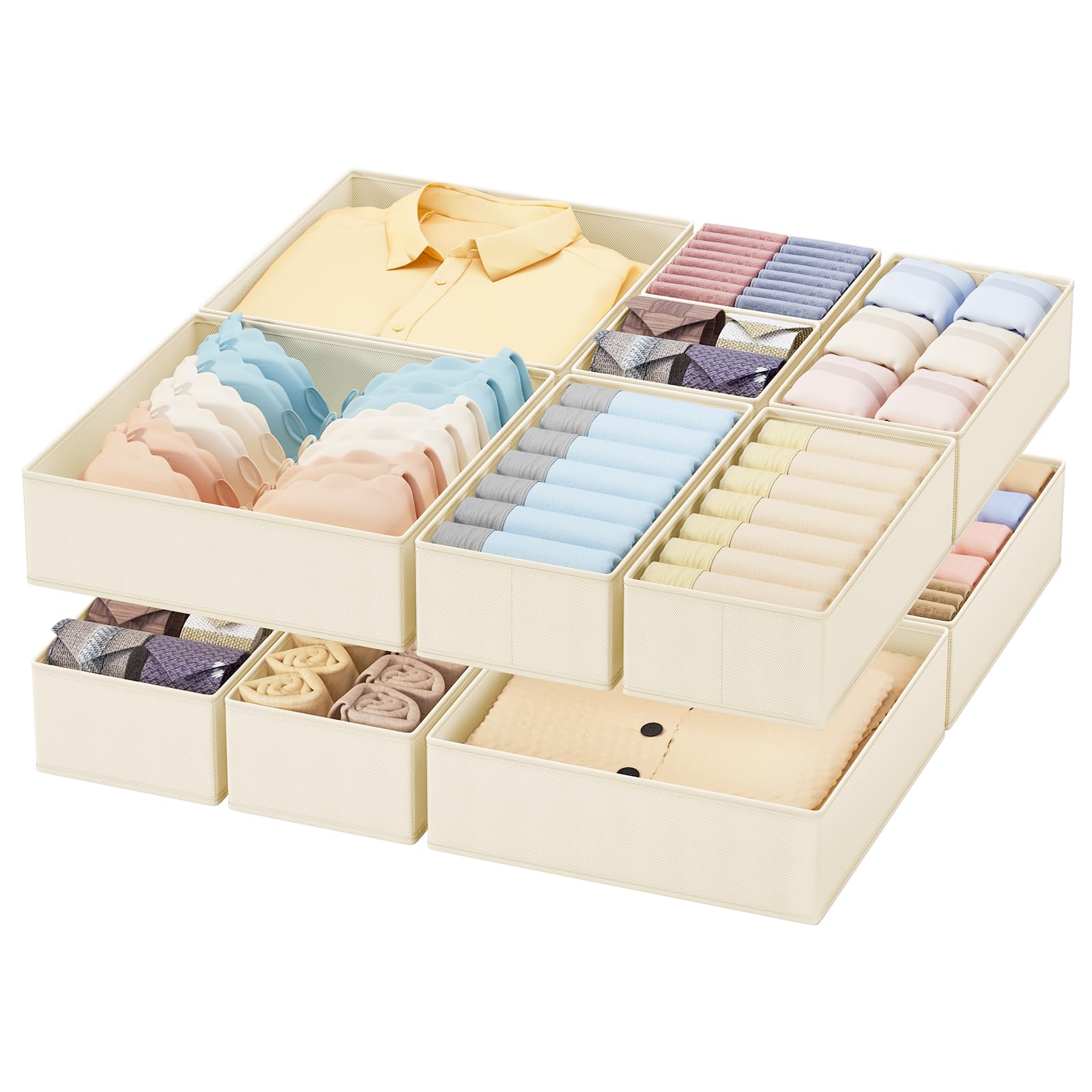 Homsorout Drawer Organisers Foldable Drawer Dividers