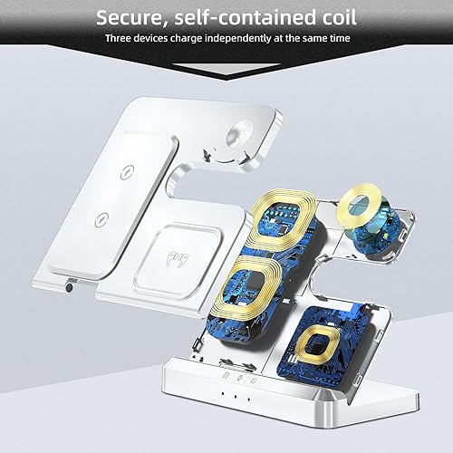 Miniatura 4 de Cargador inalámbrico para Samsung, estación de carga inalámbrica rápida 3 en 1 para Samsung Galaxy S24 S23 Ultra S22 S21 Z Fold54 Z Flip54, cargador