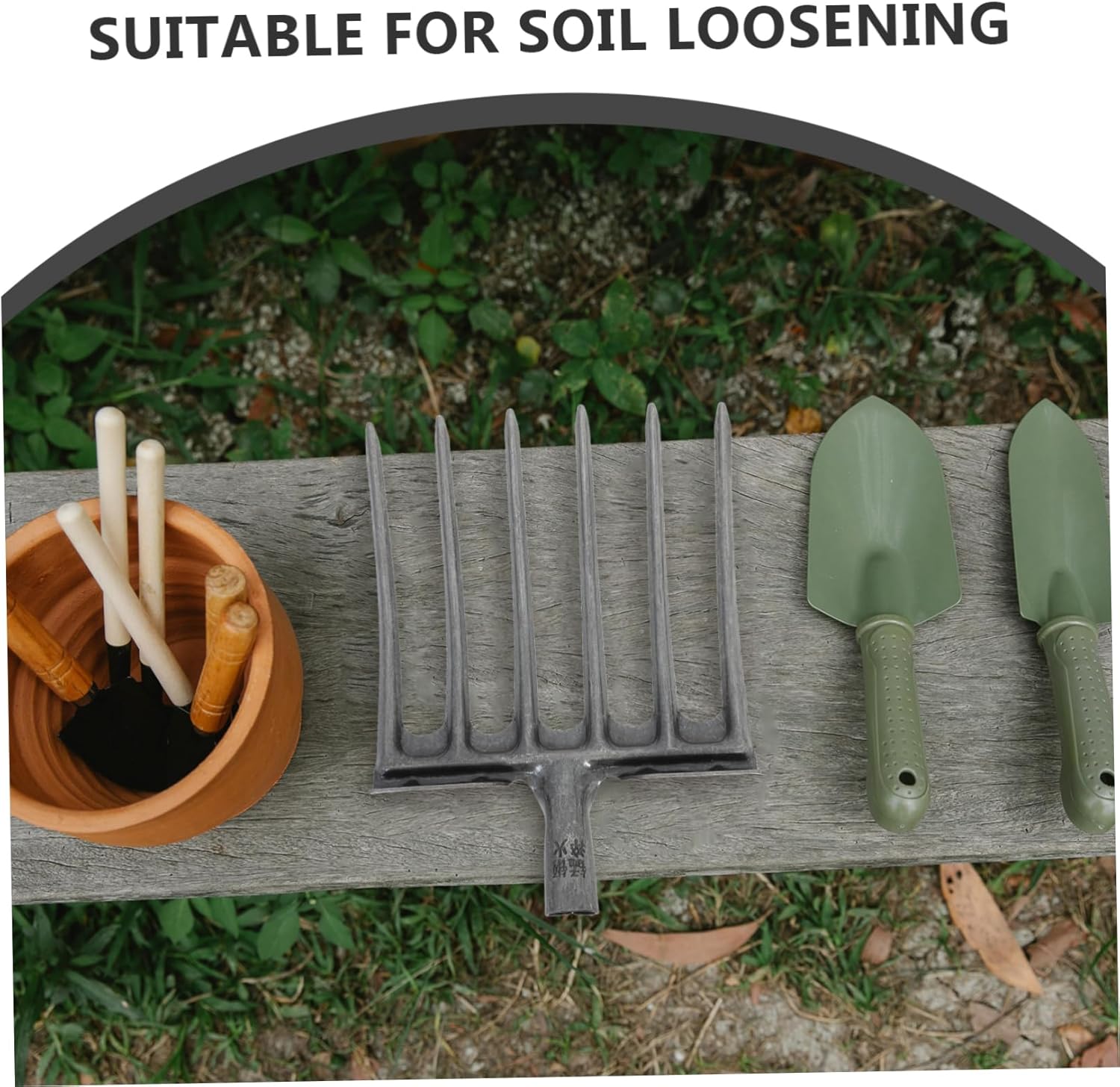 Practical Soil Turning Loosening Fork Robust Steel Construction Easy Installation Multipurpose for Farming Gardening
