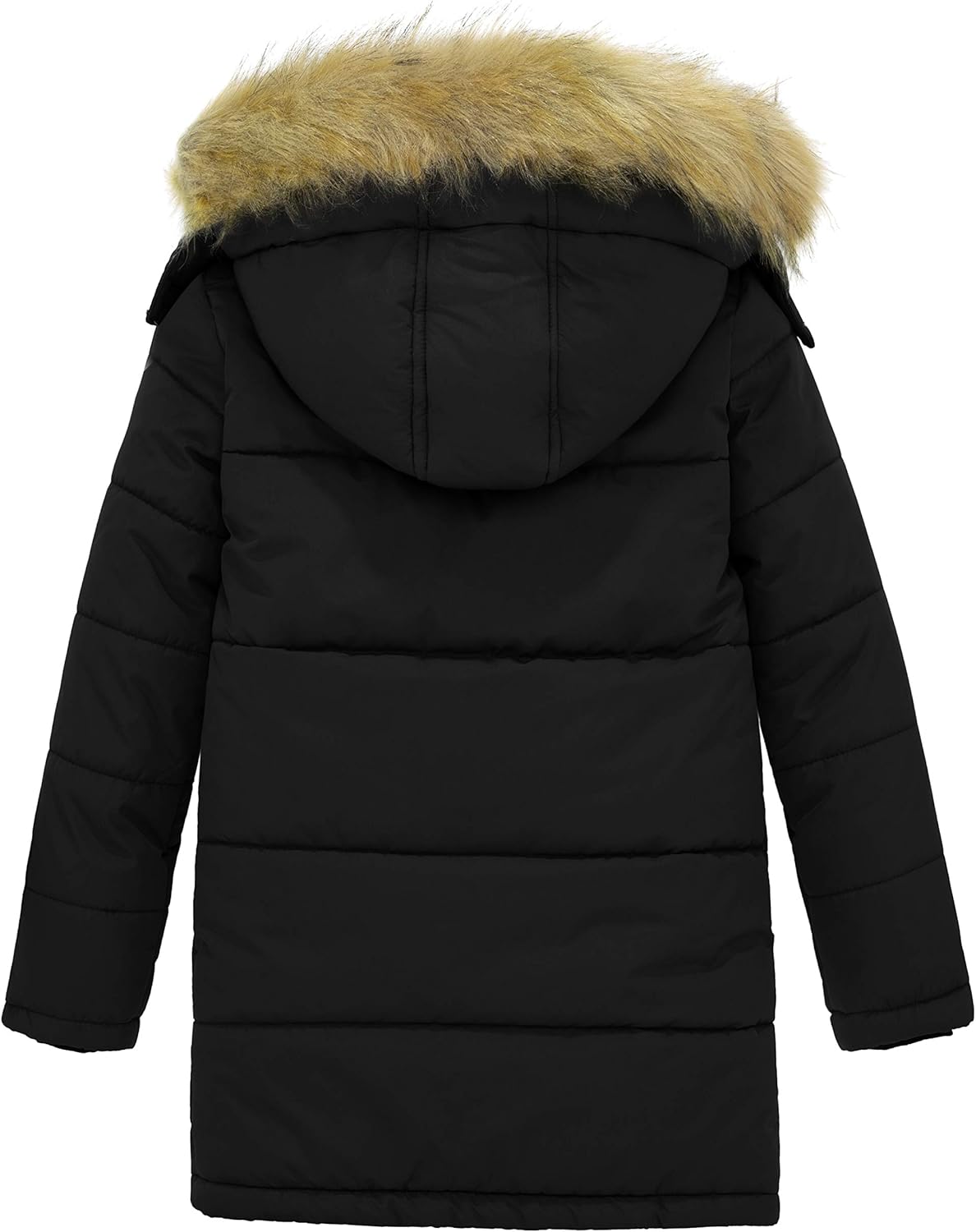 wantdo Boys' Winter Coat Long Puffer Jacket Warm Parka with Removeable Faux Fur Hood - Image 3