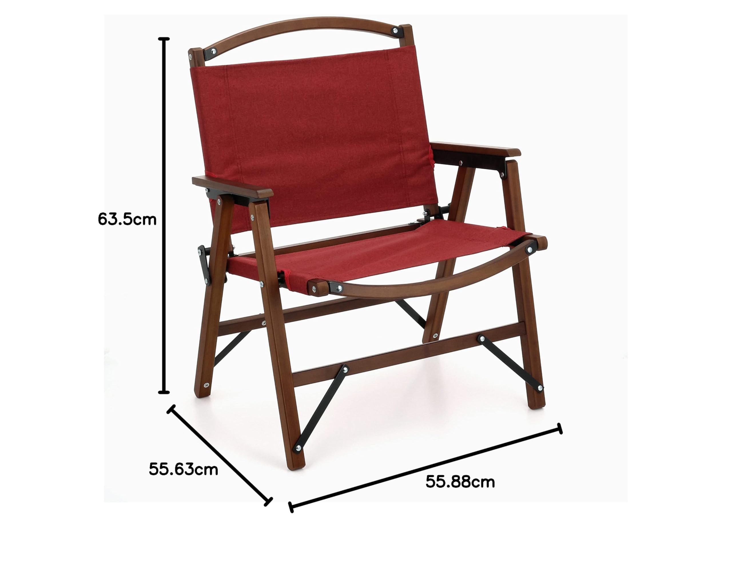 Amazon.co.jp: BUNDOK(バンドック)ロースタイル チェア BAMBOO レッド