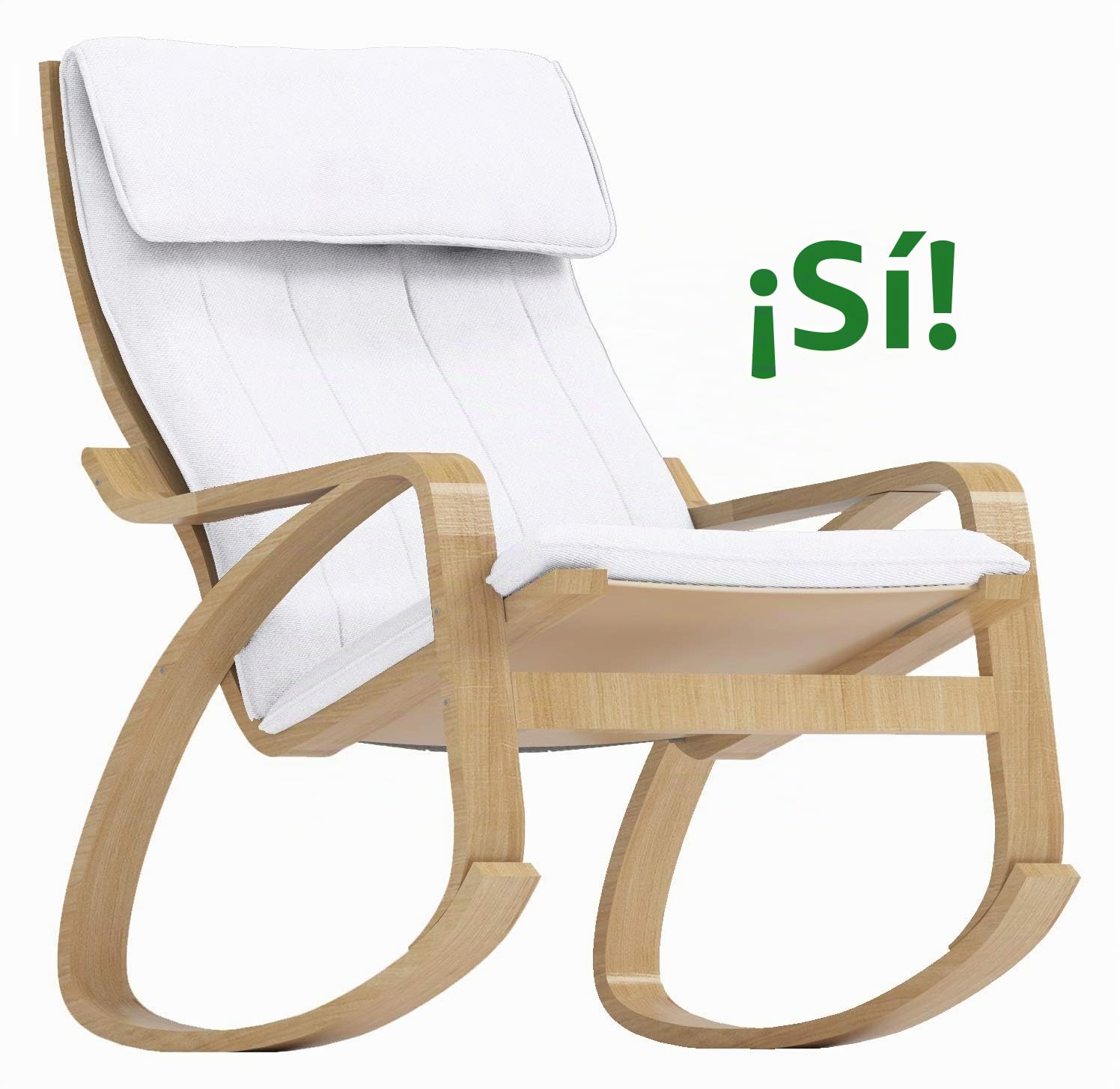 La Funda de Repuesto para Silla Poang Duable es Compatible Solo con IKEA Poang Chair. (poliéster Lino Beige)
