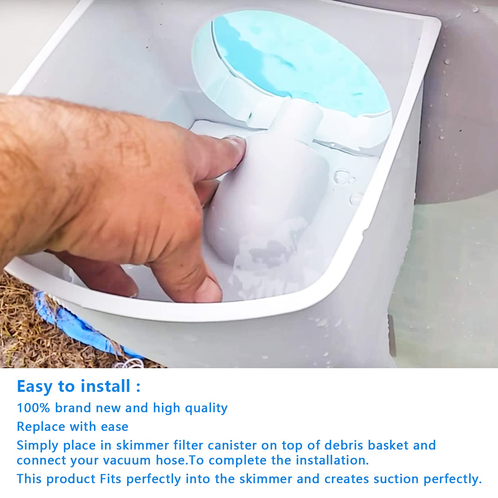 Pool Vakuumplatten Adapter – Kompatibel Mit Summer Waves Skimmer-Filterpumpen, Einfache Reinigung Für Aufstellpools
