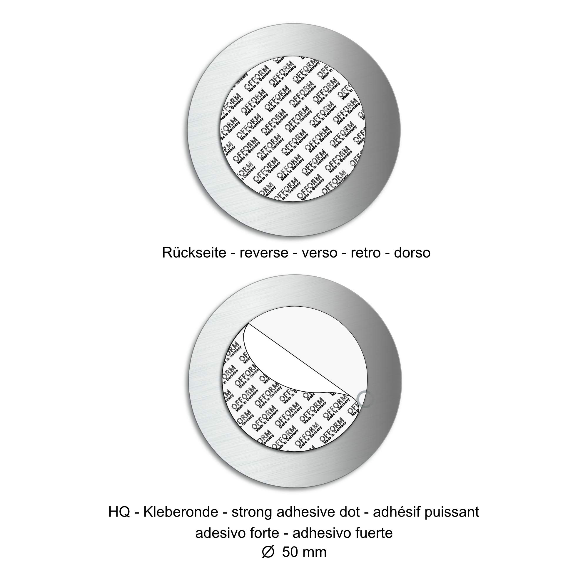 Cartello Vietato Fumare – Targhetta In Acciaio Inox 75 Mm – Autoadesiva – Design Ofform Originale - 3