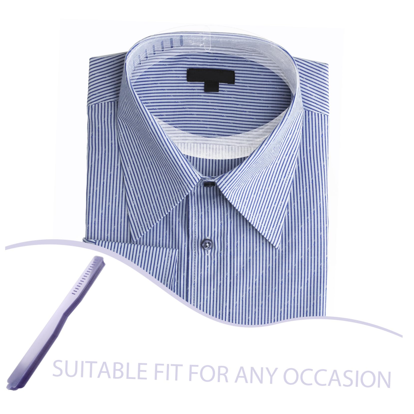 Soportes de Cuello para Camisa de Vestir Hombre 100piezas Plástico Azul | Refuerzo para Prendas Cuello, Uso Versátil en Atuendos de Trabajo Ocasión, Ajuste Cómodo