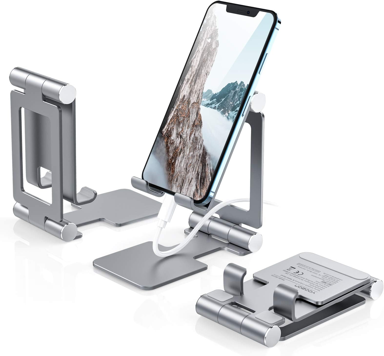 yoozon Tablet Stand, iPad Stand for Desk, Phone Stand Aluminium for New iPad 2021/iPad Mini/Pro 12.9/11/10.5, iPhone 13/13 Pro Max/13 Pro/13 Mini, Surface Pro, Samsung Tab, MatePad