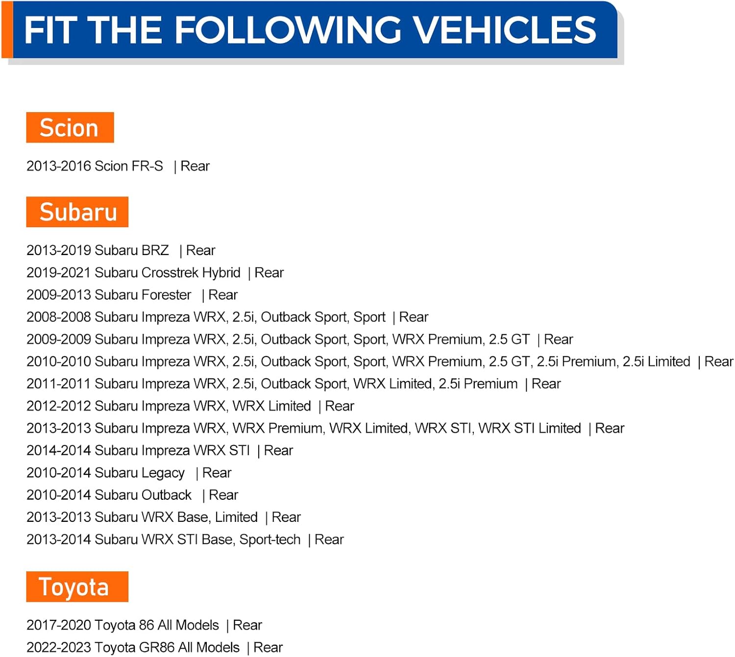 PAROD 512401 Rear Wheel Bearing and Hub Assembly Fit for 13-16 Scion FR-S, 13-19 Subaru BRZ, 19-21 Crosstrek, 09-13 Forester, 08-14 Impreza, Legacy/Outback, 13 WRX, WRX STI, 17-20 Toyota 86, GR86