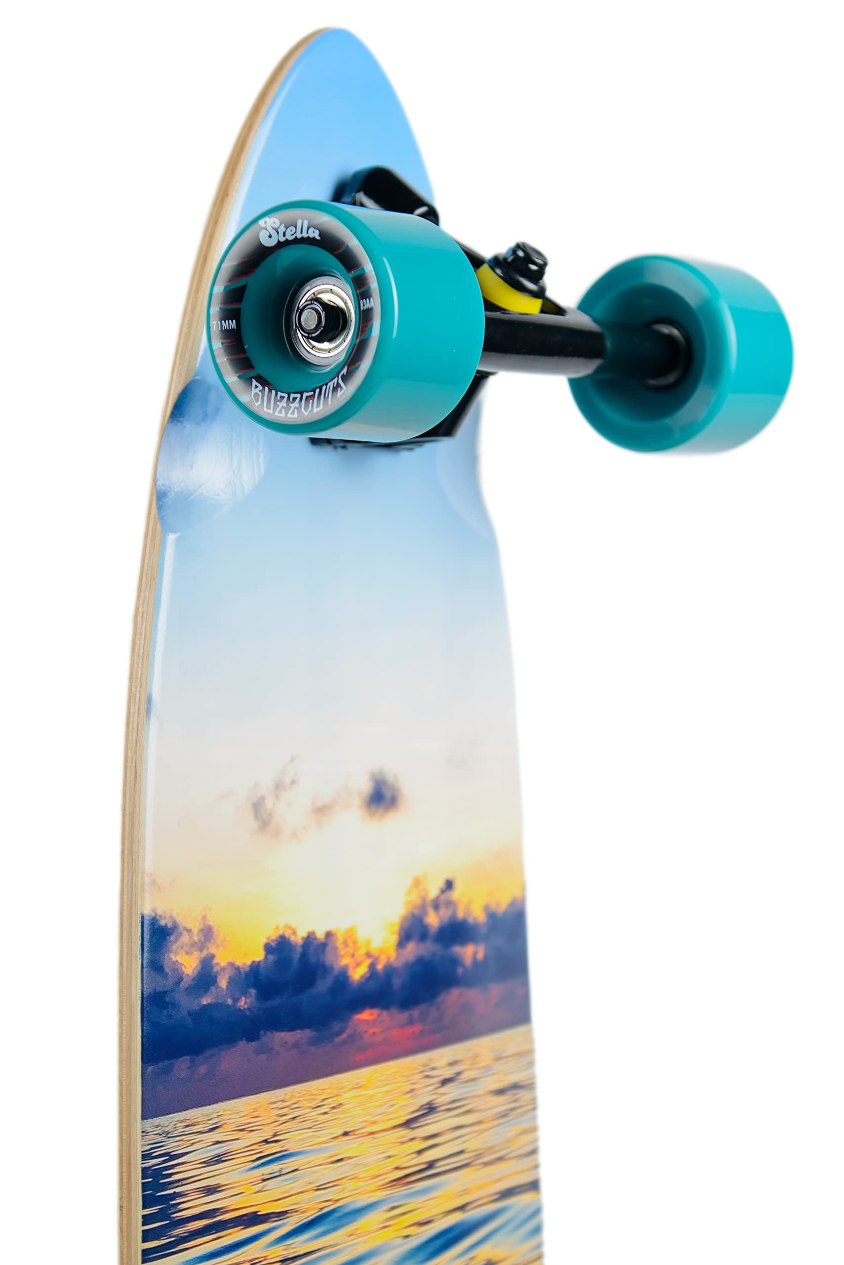 Stella 42” Kicktail Bamboo Stay Glassy Longboard Complete