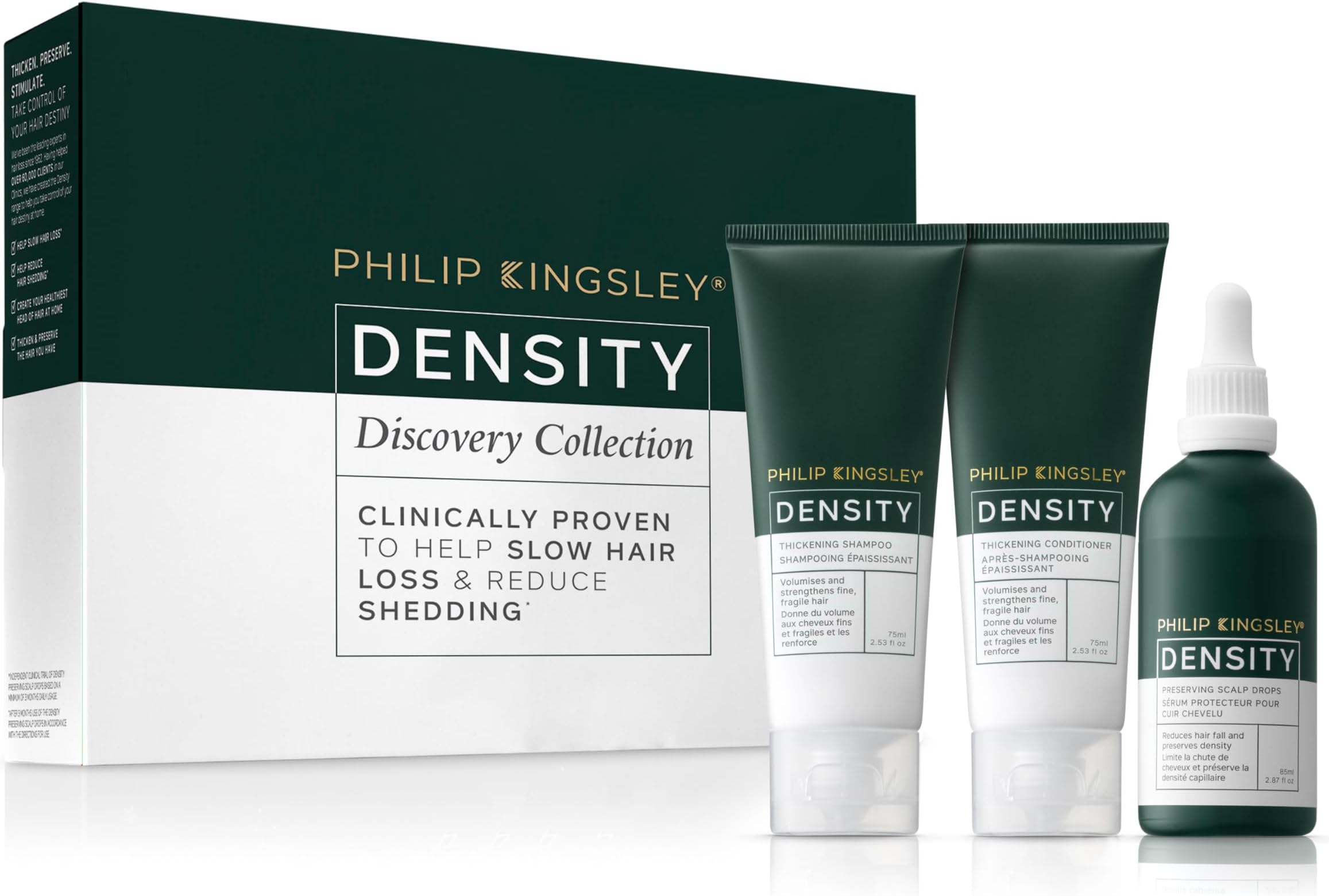 Hair Thickening Collection - Shampoo, Conditioner, and Scalp Serum for Fine, Fragile, and Thinning Hair - Volumizing and Strengthening