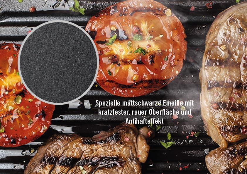 Woll Iron Cast Iron Square Grill Pan on a stovetop, ready for cooking