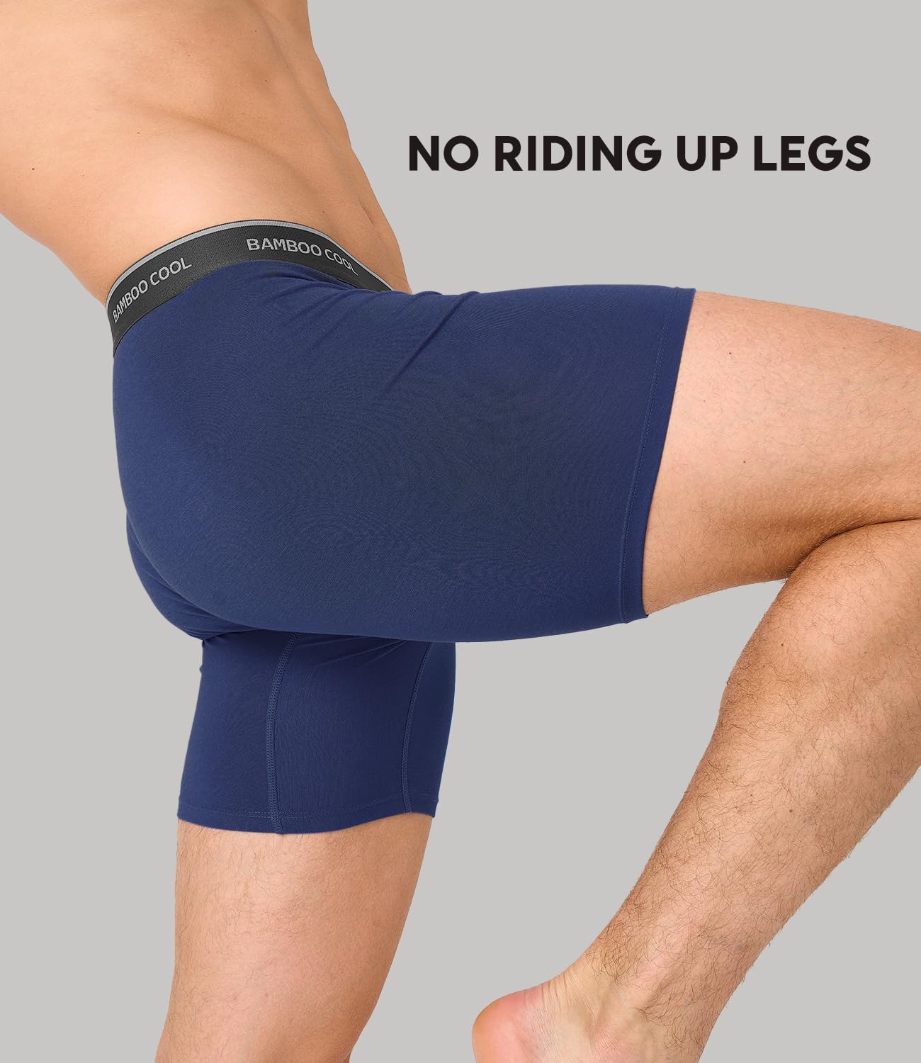 BAMBOO COOL Men's Underwear Breathable Boxer Briefs with Fly Moisture-Wicking Lightweight Underwear 7-Pack thumbnail